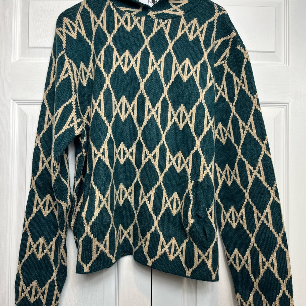 House of NOMÄ Anchors Mono Hooded Knit Sweater